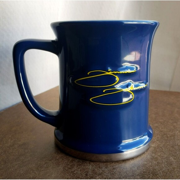 2007 JIMMIE JOHNSON #48 Blue RELIEF CERAMIC MUG 15 oz NASCAR Racing Team NEW NOS - Picture 3 of 16